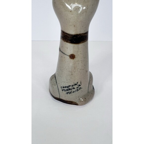 Tonala Jai Handmade Hand Painted Stoneware Cat Figurine Signed - Picture 3 of 10